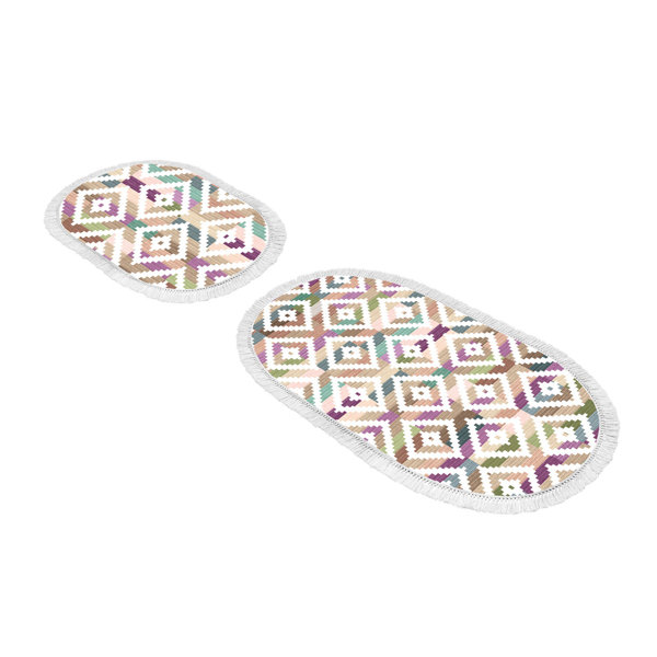 East Urban Home Checkers 2 Piece Bath Mat Set Wayfair